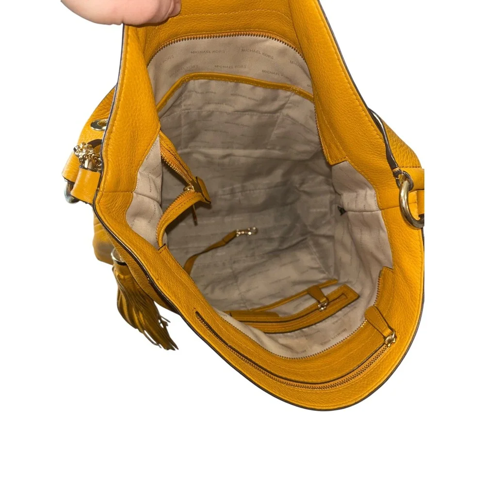Michael Kors Yellow Brooklyn‎ Large Leather Hobo Bag